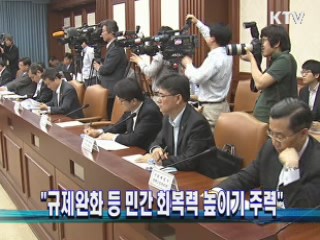 "규제완화 등 민간 회복력 높이기 주력"