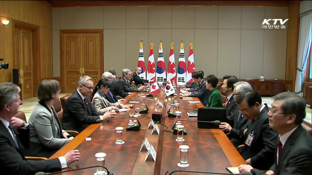 한-캐나다 정상회담…"FTA 타결"