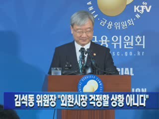 김석동 위원장 "외환시장 걱정할 상황 아니다"