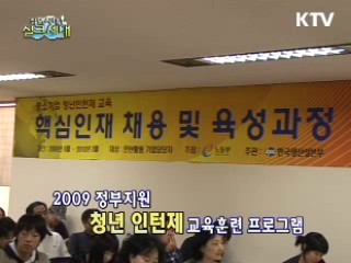 2009 정부지원 청년 인턴제 교육훈련 프로그램