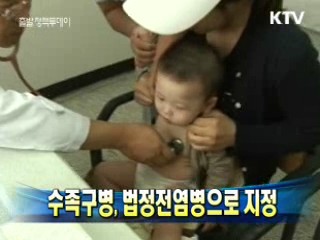 수족구병, 법정전염병으로 지정