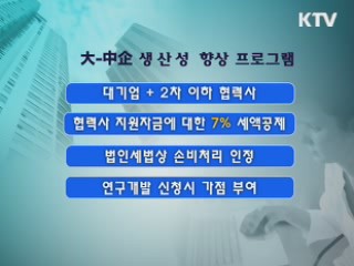 대·중소 파트너로 묶어 생산성 향상