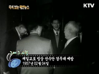 재일교포 빙상 선수단 경무대 예방 이미지