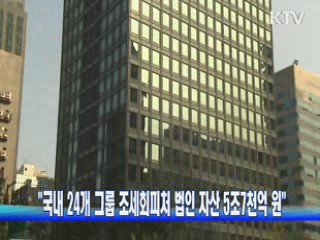 "국내 24개 그룹 조세회피처 법인 자산 5조7천억 원"