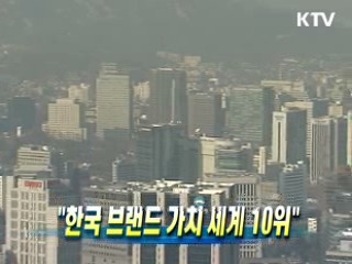 한국 브랜드 가치 세계 10위