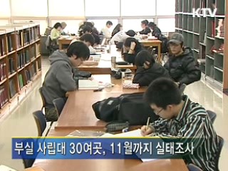 부실 사립대 30곳, 실태조사 뒤 '퇴출'