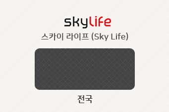 스카이라이프(Sky Life)의 전국 공통 채널은 HD 164번입니다.